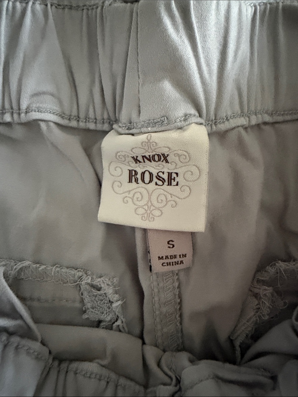 Knox Rose Light Gray Drawstring Pants - Small - Picture 3 of 5